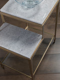 Signature Designs Sashay Gold Rectangular End Table