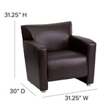 English Elm EE1006 Contemporary Commercial Grade Chair Brown EEV-10571