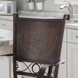 Beatrix Big & Tall Copper Stamped Back Counter Stool With Arms