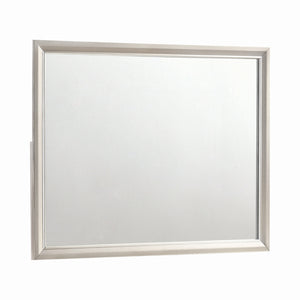 Salford Modern Rectangular Mirror Metallic Sterling