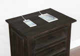 Atascadero Country Rustic 3-drawer Nightstand Weathered Carbon