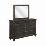 Atascadero Country Rustic Rectangular Mirror Weathered Carbon