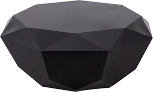 Gemma Steel Contemporary Matte Black Coffee Table - 39" W x 39" D x 15.5" H