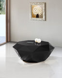 Gemma Steel Contemporary Matte Black Coffee Table - 39" W x 39" D x 15.5" H