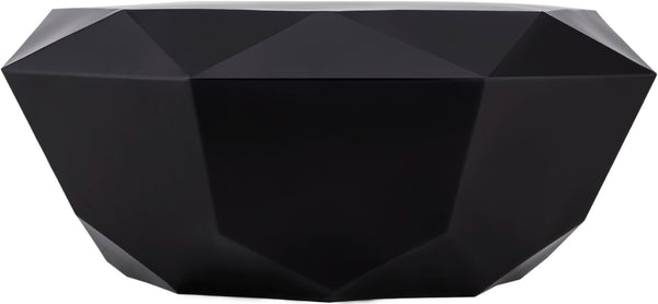 Gemma Steel Contemporary Matte Black Coffee Table - 39" W x 39" D x 15.5" H