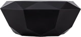 Gemma Steel Contemporary Matte Black Coffee Table - 39" W x 39" D x 15.5" H