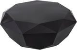 Gemma Steel Contemporary Matte Black Coffee Table - 39" W x 39" D x 15.5" H