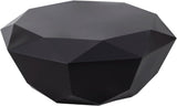 Gemma Steel Contemporary Matte Black Coffee Table - 39" W x 39" D x 15.5" H