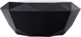 Gemma Steel Contemporary Matte Black Coffee Table - 39" W x 39" D x 15.5" H