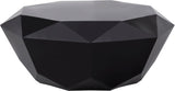 Gemma Steel Contemporary Matte Black Coffee Table - 39" W x 39" D x 15.5" H