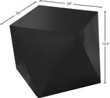 Gemma Steel Contemporary Matte Black End Table - 20" W x 20" D x 19.5" H