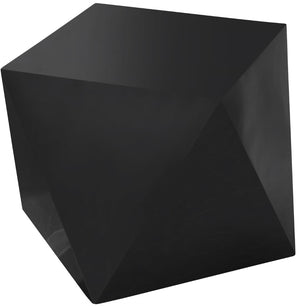 Gemma Steel Contemporary Matte Black End Table - 20" W x 20" D x 19.5" H