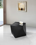 Gemma Steel Contemporary Matte Black End Table - 20" W x 20" D x 19.5" H