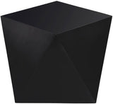 Gemma Steel Contemporary Matte Black End Table - 20" W x 20" D x 19.5" H