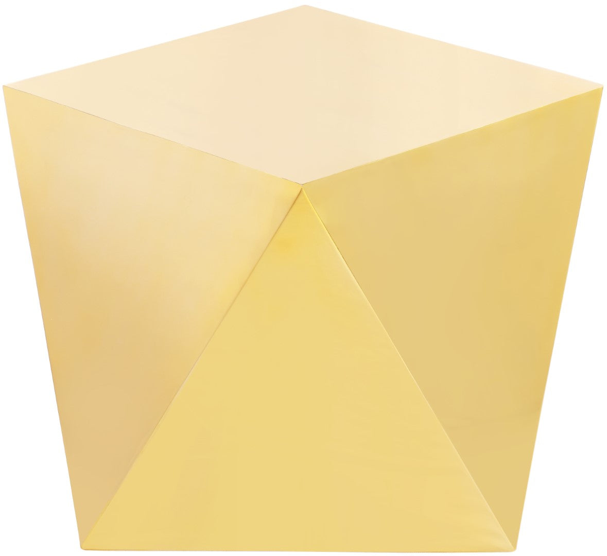 Gemma Gold Stainless Steel Diamond-Shaped End Table