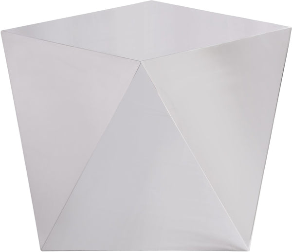 Gemma Steel Contemporary Silver End Table - 20" W x 20" D x 19.5" H