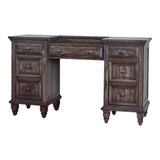 Avenue Contemporary 3-drawer Vanity Desk Weathered Burnished Brown
