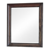 Avenue Contemporary Rectangle Vanity Mirror Weathered Burnished Brown