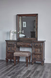 Avenue Contemporary Upholstered Tufted Vanity Stool Weathered Burnished Brown