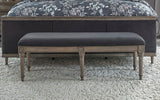 Alderwood Contemporary Upholstered Bench French Grey