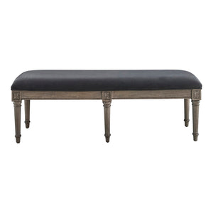 Alderwood Contemporary Upholstered Bench French Grey