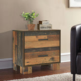 Sidney Country Rustic 2-drawer Nightstand Rustic Pine