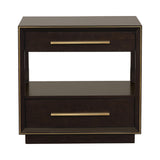 Durango Modern 2-drawer Nightstand Smoked Peppercorn