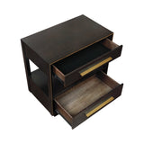 Durango Modern 2-drawer Nightstand Smoked Peppercorn