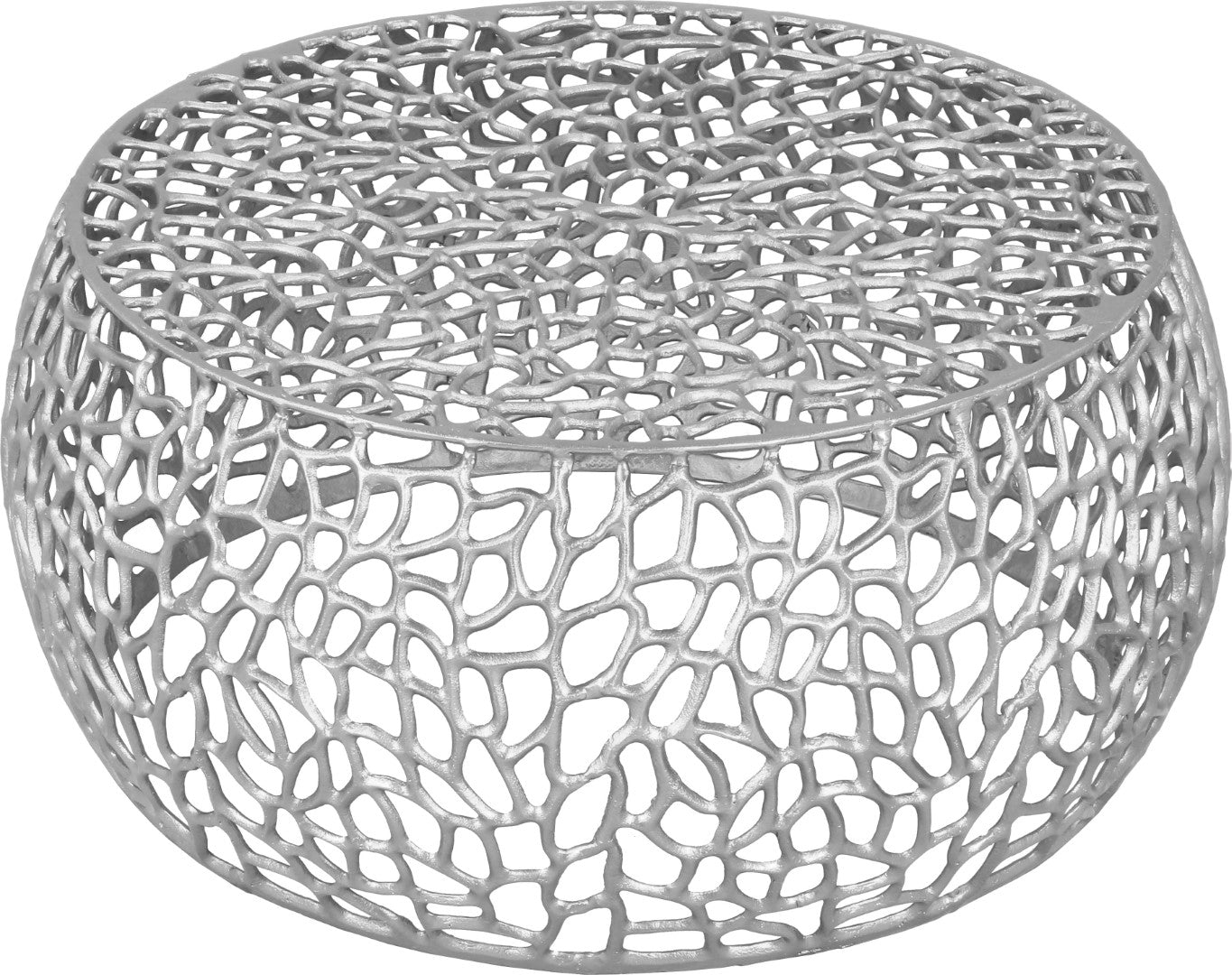 Priya Contemporary Aluminum End Table - Thumbnail 3