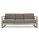 Cape Coral Outdoor Loveseat Sofa with Tray