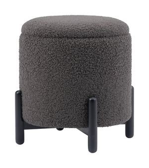 Zuo Modern Calistoga 100% Polyester, Plywood, MDF, Beech Wood Modern Ottoman Dark Gray 100% Polyester, Plywood, MDF, Beech Wood