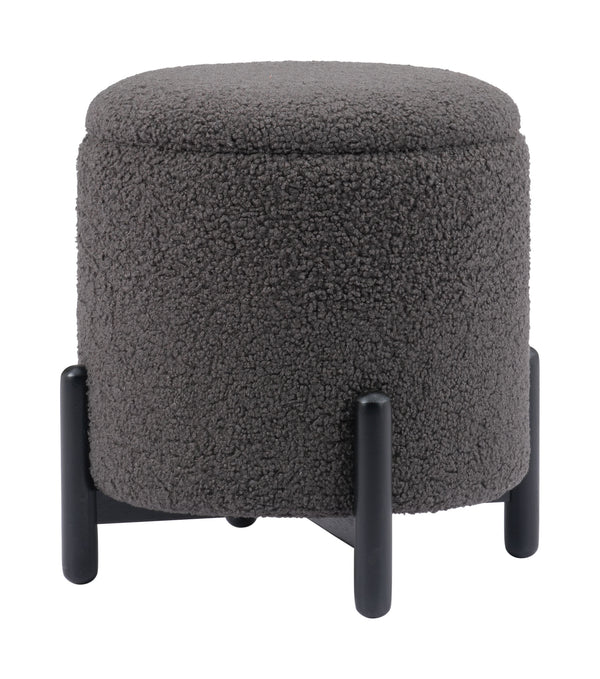 Zuo Modern Calistoga 100% Polyester, Plywood, MDF, Beech Wood Modern Ottoman Dark Gray 100% Polyester, Plywood, MDF, Beech Wood