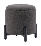 Zuo Modern Calistoga 100% Polyester, Plywood, MDF, Beech Wood Modern Ottoman Dark Gray 100% Polyester, Plywood, MDF, Beech Wood