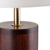 Sagebrook Home Contemporary Wood, 32"h Classic Table Lamp, Brown/off White 50730 Brown Mango Wood