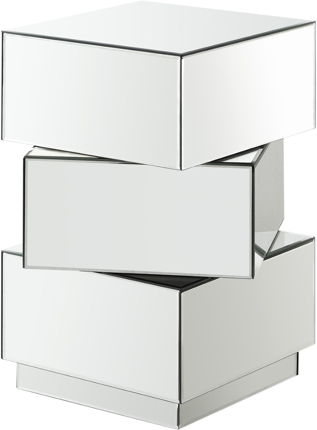 Haven Mirrored Modern End Table