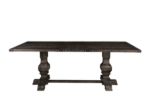 Alpine Furniture Manchester Dining Table, Charcoal 3868CHA-01 Charcoal Rubberwood Solids & Mindy Veneer 40 x 88 x 30