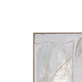 Sagebrook Home Contemporary 48x36 100% Hand Painted Abstract- Framed, Beige/gr 70093 Gray Polyester Canvas