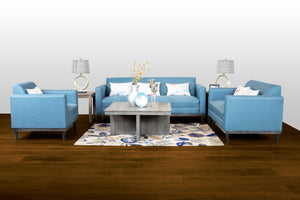 New Classic Furniture Aiden Loveseat with 2 Throw Pillows Blue U1313-20-AQU