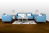 New Classic Furniture Aiden Sofa with 3 Throw Pillows Blue U1313-30-AQU