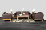 Aiden Loveseat with 2 Throw Pillows Chocolate