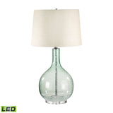 Glass 28'' High 1-Light Table Lamp - Green