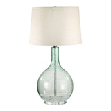 Glass 28'' High 1-Light Table Lamp - Green