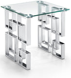 Alexis Glass Contemporary End Table