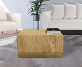 Acacia Acacia Wood / Steel Contemporary Gold Coffee Table - 32" W x 32" D x 16" H