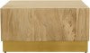 Acacia Acacia Wood / Steel Contemporary Gold Coffee Table - 32" W x 32" D x 16" H