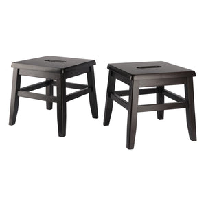 Winsome Wood Kaya 2-Piece Conductor Stool Set, Coffee 23210-WINSOMEWOOD