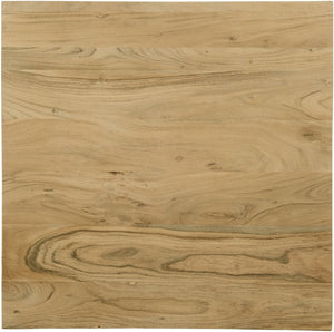 Acacia Acacia Wood / Steel Contemporary Chrome Coffee Table - 32" W x 32" D x 16" H