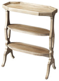 Hadley Driftwood Side Table - Versatile 3-Shelf Storage Solution for Living Room or Bedroom Use