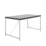 Gilbert Desk in Black with Chrome Steel Frame