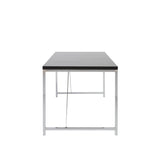 Gilbert Desk in Black with Chrome Steel Frame